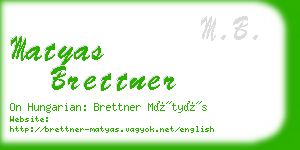 matyas brettner business card